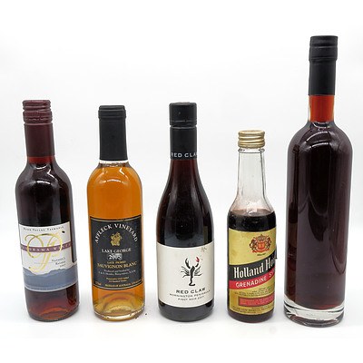 Five various half Bottle Wines and Liquors (5)