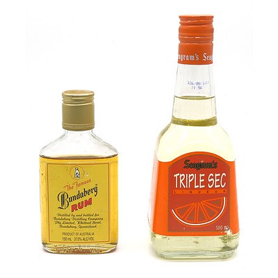 Seagrams Triple Sec Liqueur 500ml and Bundaberg Rum 150 ml