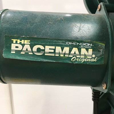 Paceman cricket bowling machine with 9 balls