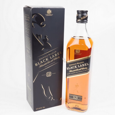Johnnie Walker Black Label Blended Scotch Whiskey - Aged 12 Years - 700ml in Presentation Box