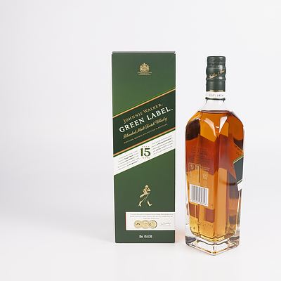 Johnnie Walker Green Label Blended Malt Scotch Whiskey - Aged 15 Years - 700ml in Presentation Box