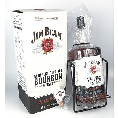 Jim Beam Kentucky Straight Bourbon Whiskey 4.5 liter on Swing Caddy