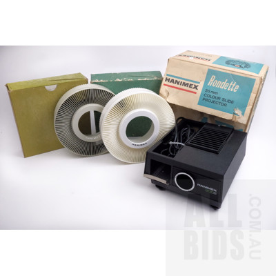 Hanimex Rondette 35mm Colour Slide Projector Camera with Carousells
