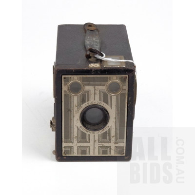 Antique Kodak Brownie Six-16 and Junior Brownie Six-20 Cameras (2)