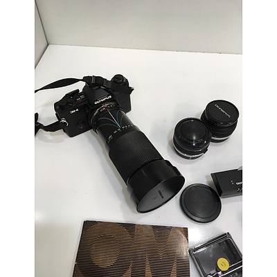 Olympus OM4 SLR Camera And Lenses