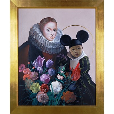 Mark Thompson (born 1949), Mao Mouse 2012, Oil on Canvas, 76 x 61 cm
