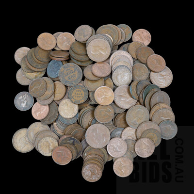 Collection of Australian Pennies and Half Pennies