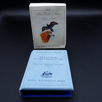 RAM Birds of Australia $10 Silver Proof Coin, 1994 Wedge Tailed Eagle