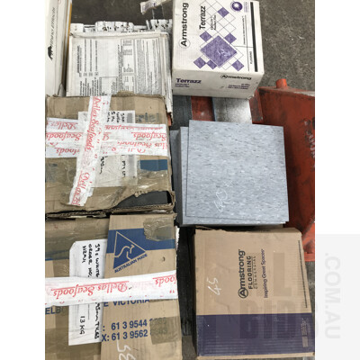 Large Lot Of Assorted Floor Tiles