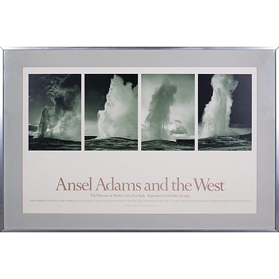 Framed Exhibition Poster, 'Ansel Adams and the West' at the Museum of Modern Art, New York, 1979