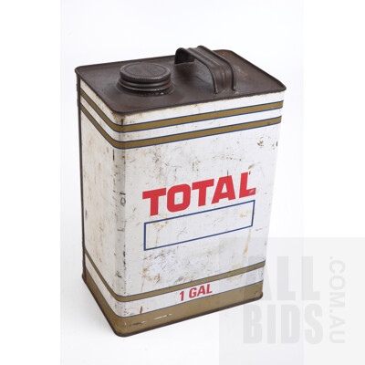 Vintage Total One Gallon Oil Tin