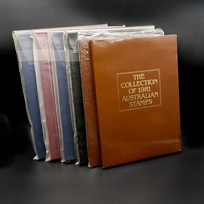 Six Australian Yearly Stamp Books, 1983, 1982, 1981, 1984