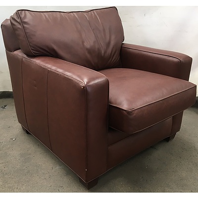 Hancock And Moore Brown Leather Arm Chair