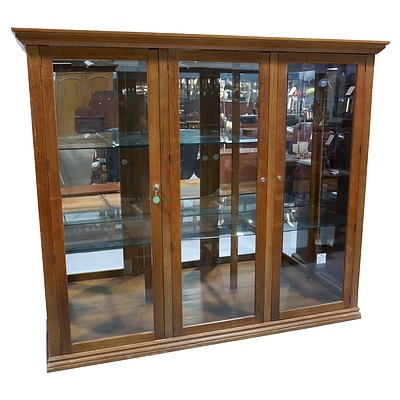 Large Bespoke Maple Framed Display Cabinet