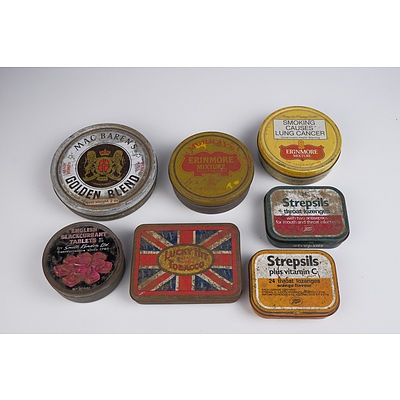 Assorted Vintage Cigarette and Tobacco Tins