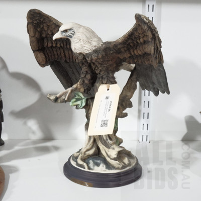 Fine Art Collection Perched Eagle Resin Figurine