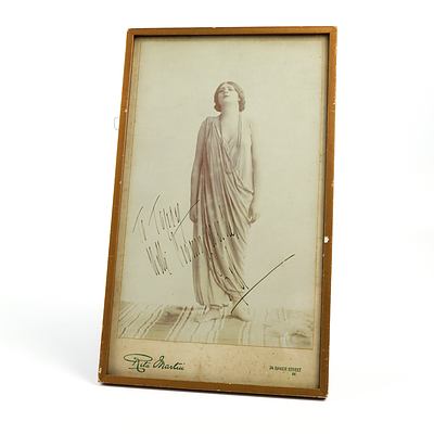 Original Edwardian Photograph of Lily Brayton with Inscription and Autograph
