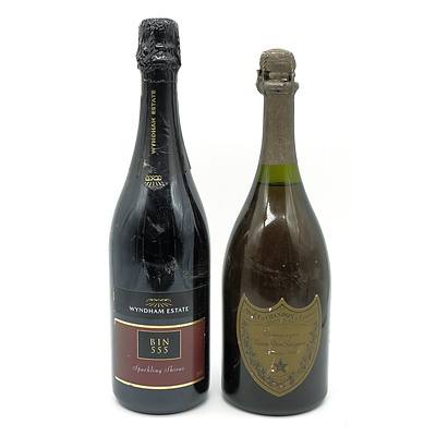 Moet and Chandon Champagne Cuvee Dom Perignon Vintage 1976 and Wyndham Estate Bin 555 Sparkling Shiraz (2)