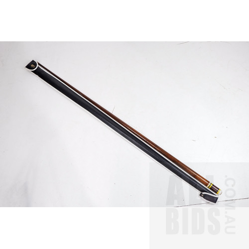Pool Cue in Cover Inscribed AA