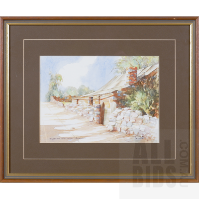 Leonard Bence (born 1923), Three Watercolours: Seven Hills Cellars, South Australia; Hampton Cottage, Burra 1982 & The Storeman's Residence, Old Burra Copper Mines, South Australia, each approx. 20 x 28 cm (3)