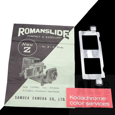 Vintage Samoca Japan Romanslide Portable Slide Projector in Original Case