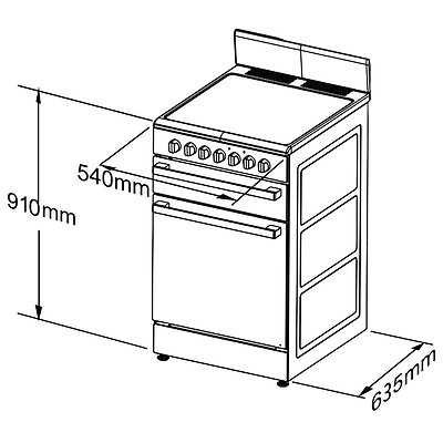 CHEF CFG501WBNG 54cm Freestanding Gas Cooker - ORP: $899 - Brand New