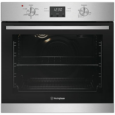 WESTINGHOUSE WVE615SCA 60cm 80L Multifunction Stainless Steel Electric Oven - ORP $1099 - Ex-Display