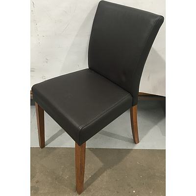 Dixie Cummins Faux Leather Dining Chairs - Lot Of Six
