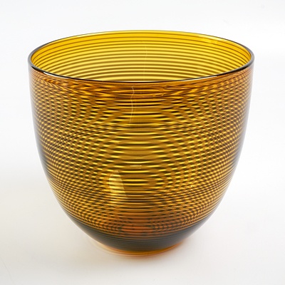 Attractive Studio Swirl Glass Vase - Signed to Base Mel's