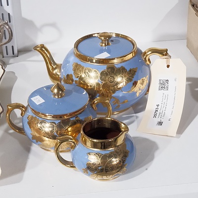 Vintage Gibson & Sons England 'Eden' Tea Set - Teapot, Sugar Bowl and Creamer