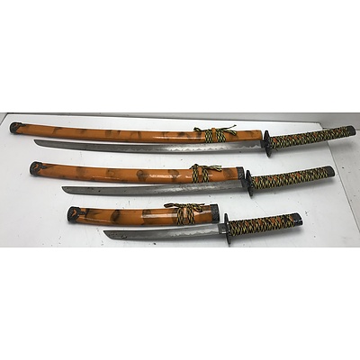 Reproduction Katana Swords -Set Of Three
