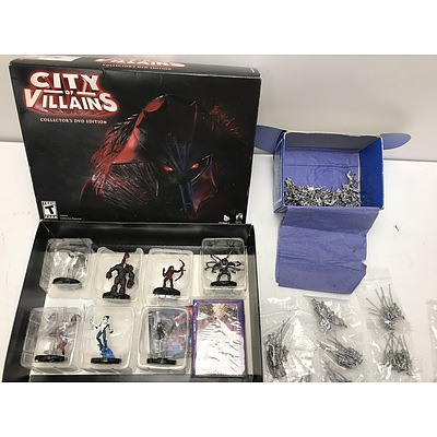 Collection Of Essex Minitures and City Of Villains Figurines