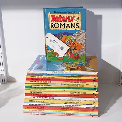 23 Vintage Asterix Cartoon Books