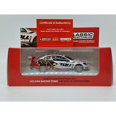 Classic Carlectables 2013 Holden VF Commodore Toll HRT Garth Tander 401/1000 1:43 Scale Model Car