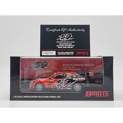 Biante 2016 Holden VF Commodore HRT Clipsal 500 James Courtney 462/750 1:43 Scale Model Car