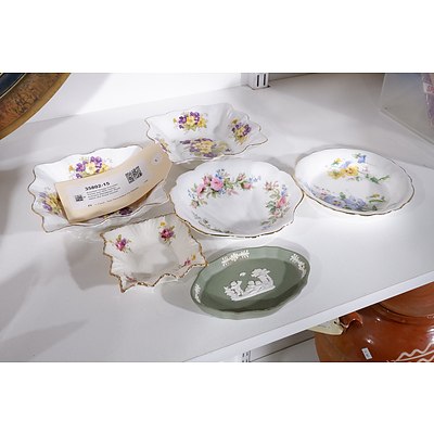 Assorted Vintage Porcelain Trinket and other Dishes including Wedgwood, Royal Albert and Royal Doulton