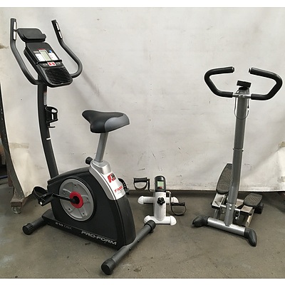 Exercise Machines, Including Stepper And Bike - Lot Of 3
