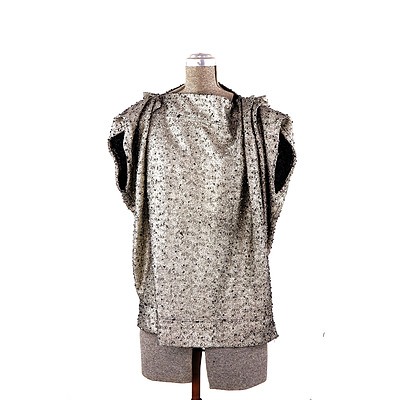 Vivienne Westwood Anglomania Silver Glitter Sleeveless Top