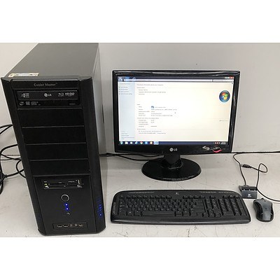 CoolerMaster Intel Core 2 Duo (E8400) 3.00GHz CPU Desktop Computer & LG Flatron W1943S 19-Inch LCD Monitor