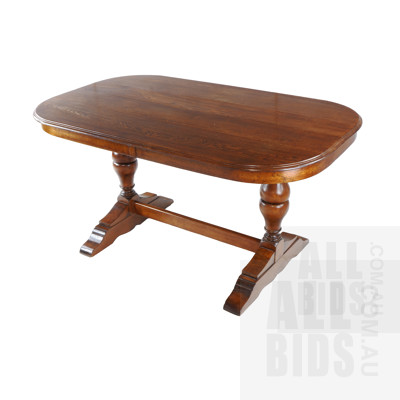 Antique Oak Refectory Style Dining Table Circa 1920s