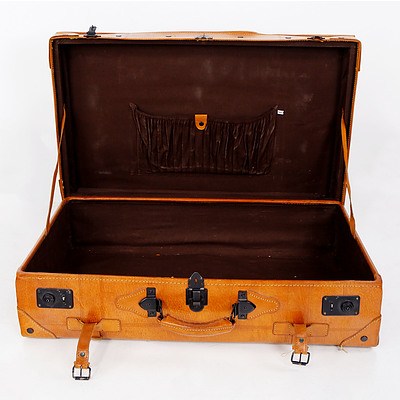Vintage Graduated Set of Four Leather Travel Cases