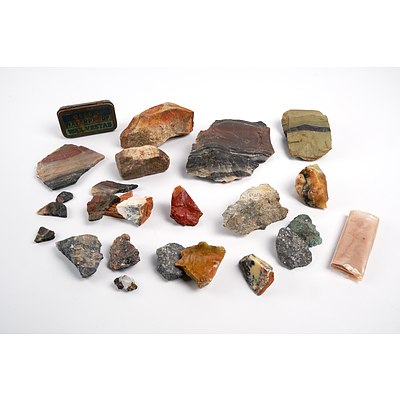 Collection of Polished and Unpolished Gemstones and Minerals