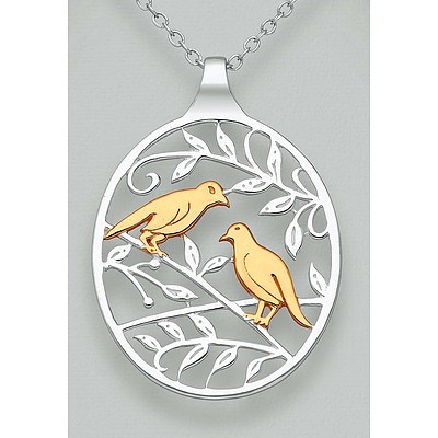 Sterling Silver & 18ct Gold-plated Pendant