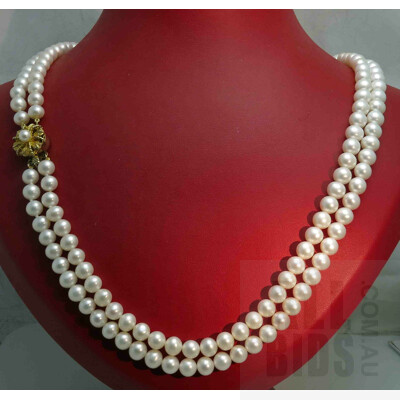 Double row Pearl Necklace
