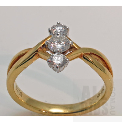 18ct Gold 3 stone Diamond Ring