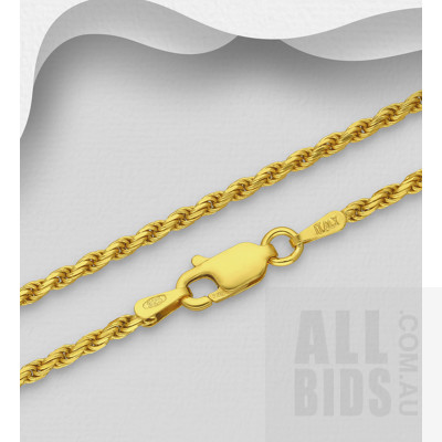 Italian Gold-plated Sterling Silver Chain