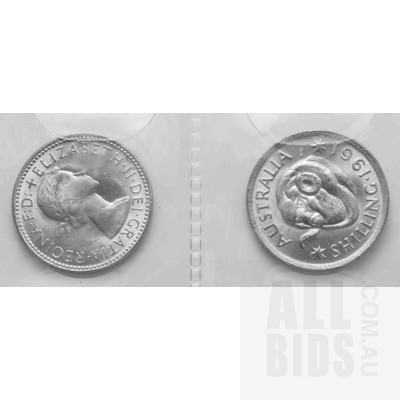 AUSTRALIA: Silver Shillings 1961 (x2)