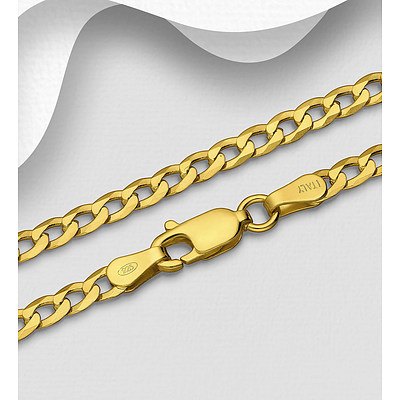 18ct Gold-Plated Italian Sterling Silver Chain