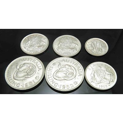 Australia: Collection Of Silver Coins - All With Mint Lustre