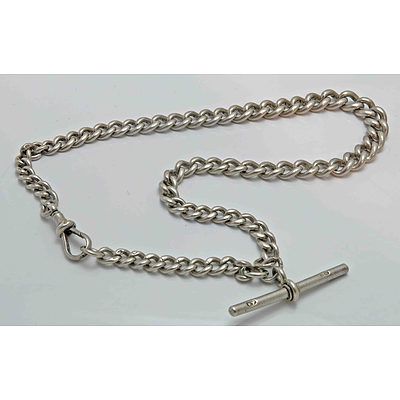 Genuine Antique Hall-marked Sterling Silver Albert Chain